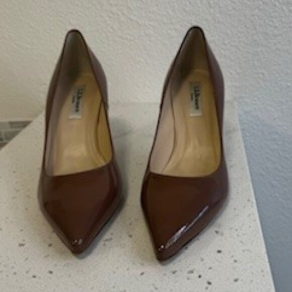 LK Bennett Bianca Court patent leather heels size 8.5 M Taupe - Never worn - Picture 4 of 7